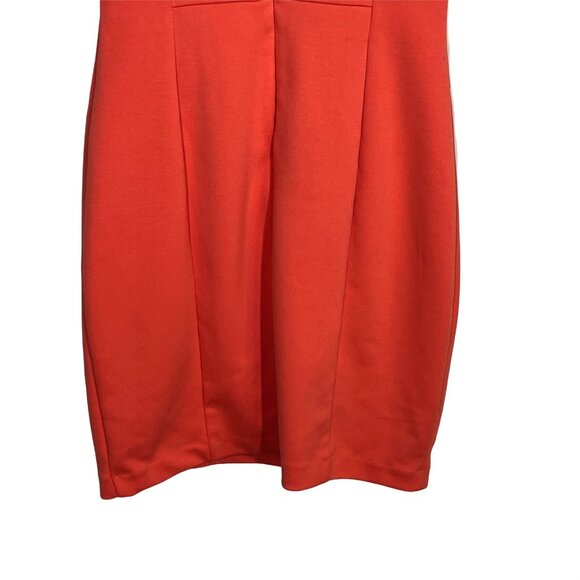 Jennifer Lopez Orange Sleeveless Sheath Mini Dress XS Cutout Back Work Chic - Picture 8 of 10